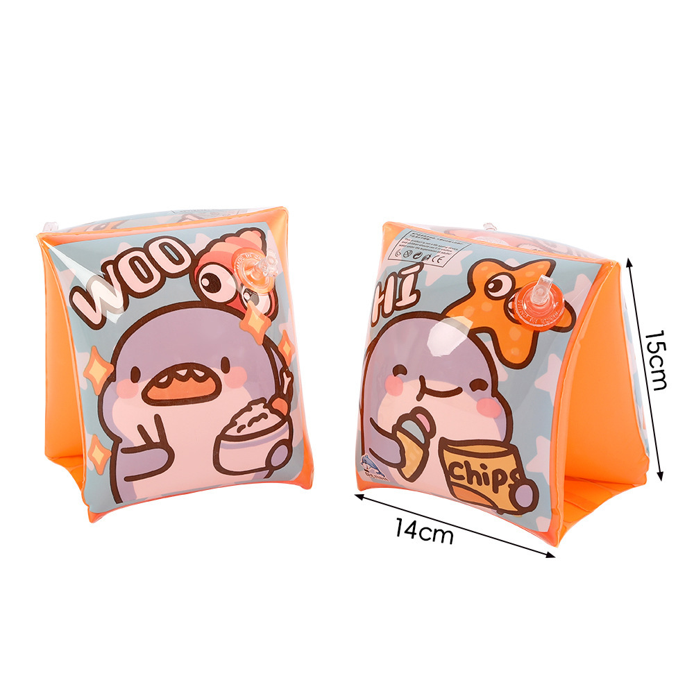 Cartoon engrosado PVC inflable brazo para niños principiantes nadar seguro brazo para bebés y niños pequeños manga de agua flotante image 6