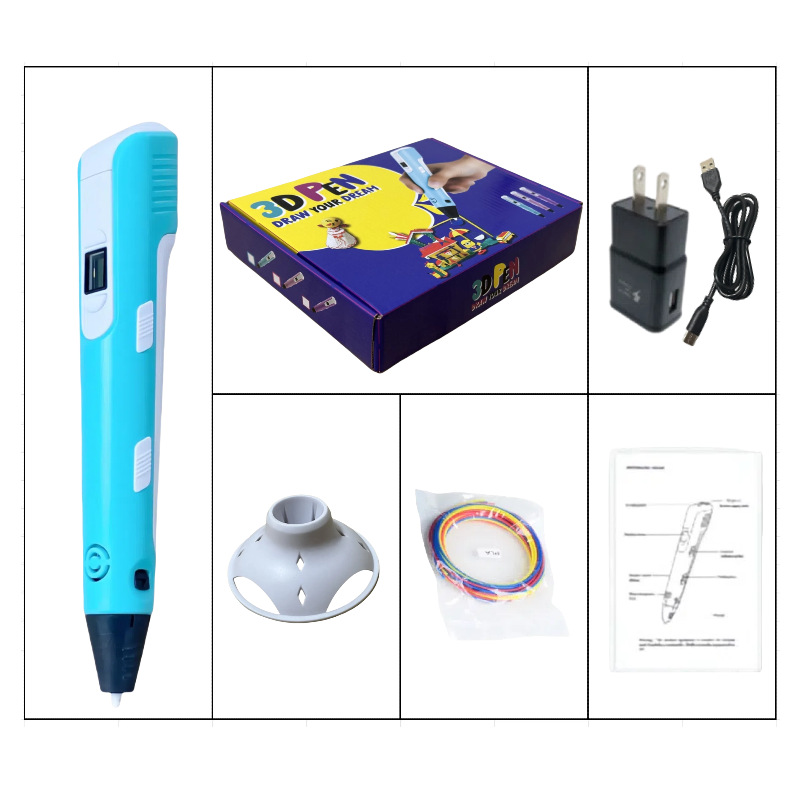 Cross-border 3D Printed Stroke Book Silicone Resistente al quemado Muñeco accesorios periféricos DIY gratuitos Bolsa de almacenamiento Consumibles PLA