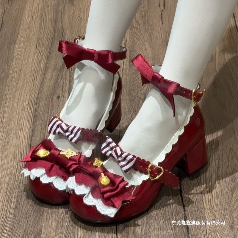 Magic Wand Lolita Sweet Mary Lolita Round-Toe Cute Shoes, Lolita Women's Shoes, Palace Style Lace Light Blue