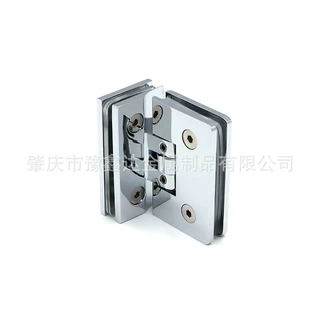 新款三级定位90度双页浴室夹  玻璃对墙全铜固定器