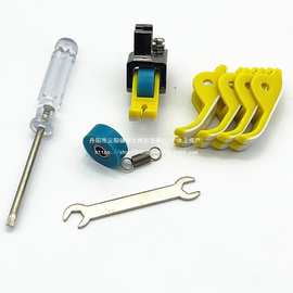 新款铁氟龙耐磨塑料滚轮压脚厚薄料通用缝纫机平车窄款轮子压别针