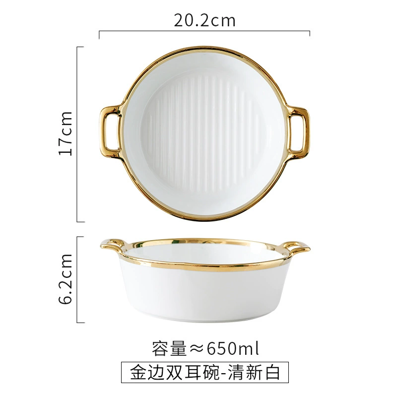 Brand ceramic set, dinner plate, tableware, light luxury style
