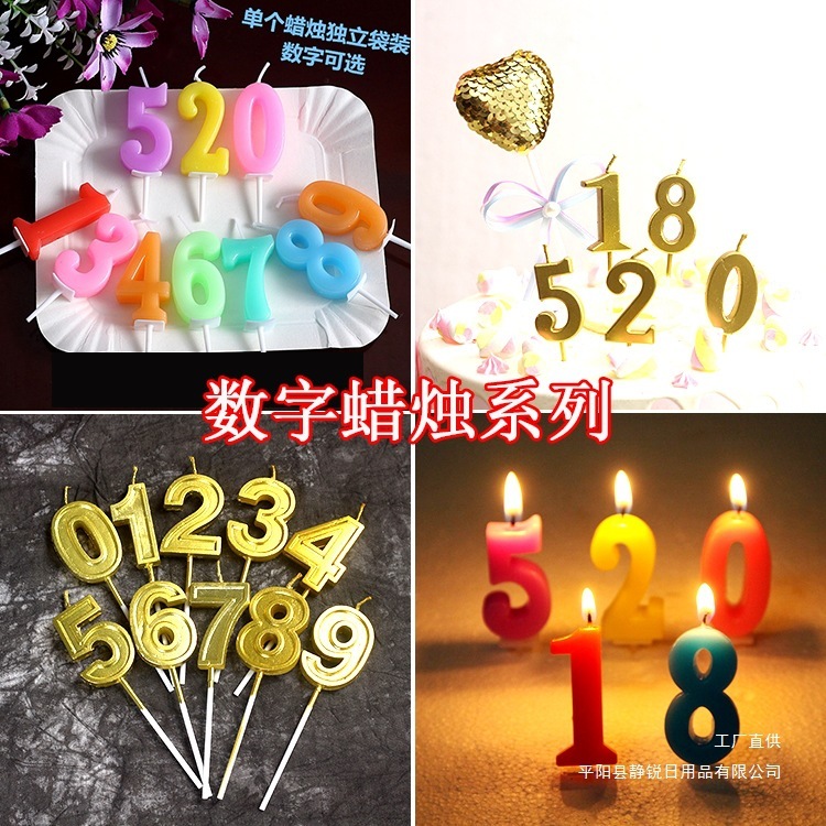 デジタルキャンドルケーキデコレーションゴールデンデジタルベーキングロングポールスレッドクリスタル誕生日キャンドルパーティー雰囲気用品|undefined