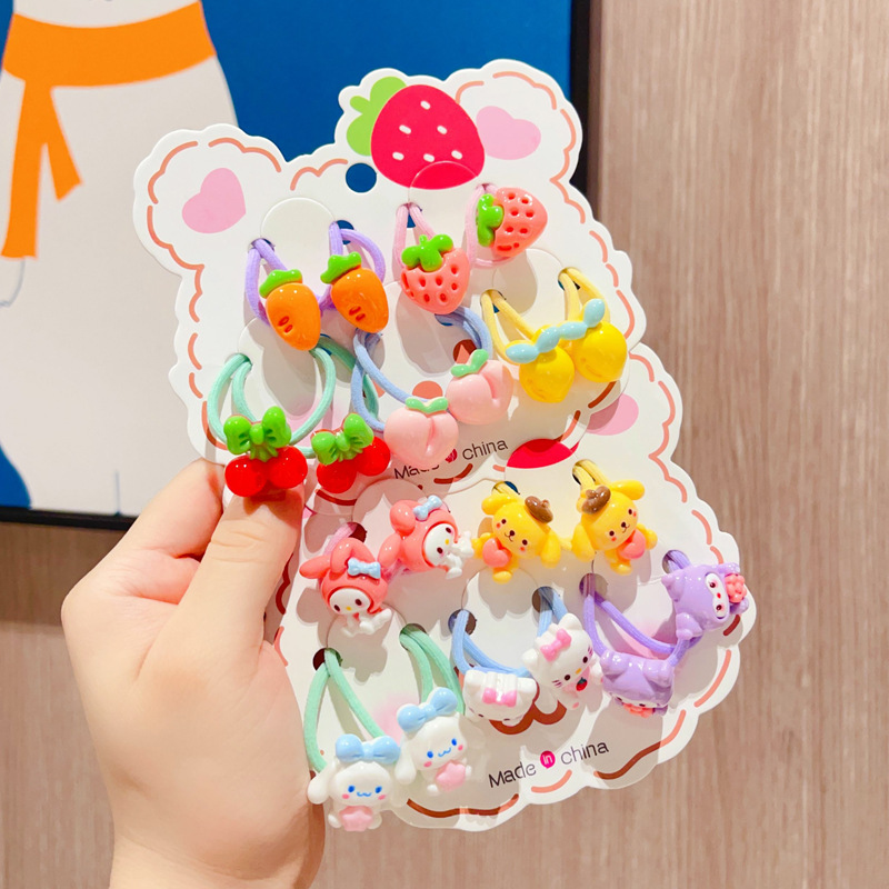 Sanrio cartoon children's rubber band hair accessories girl's little girl's hair clip tie hair rope hair band hair rope headdress