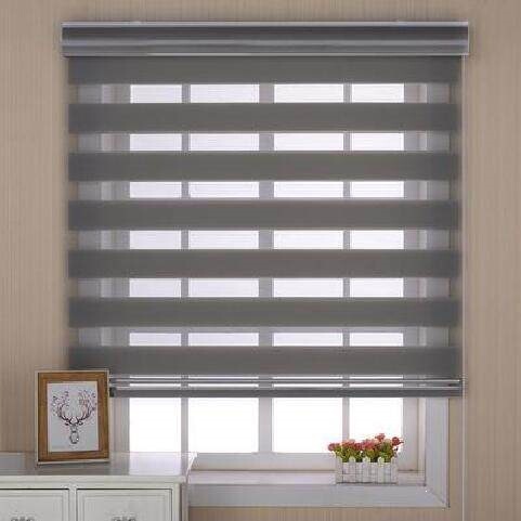 Double-layer soft gauze roller blinds, window-lifting blackout roller blinds, soft gauze blinds, no-drill installation for bathroom and office