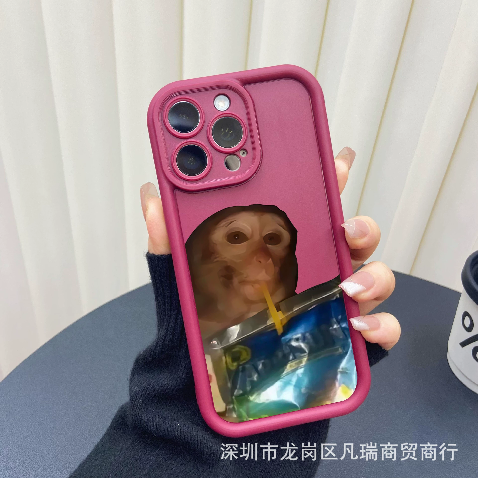 Чехол для iPhone 11–17 (включая Pro/Pro Max), принт обезьяны S677, тонкий защитный чехол