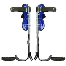 爬树工具调节直立单爪双爪整体板大拐上树脚扎子脚扣园林神器铸钢