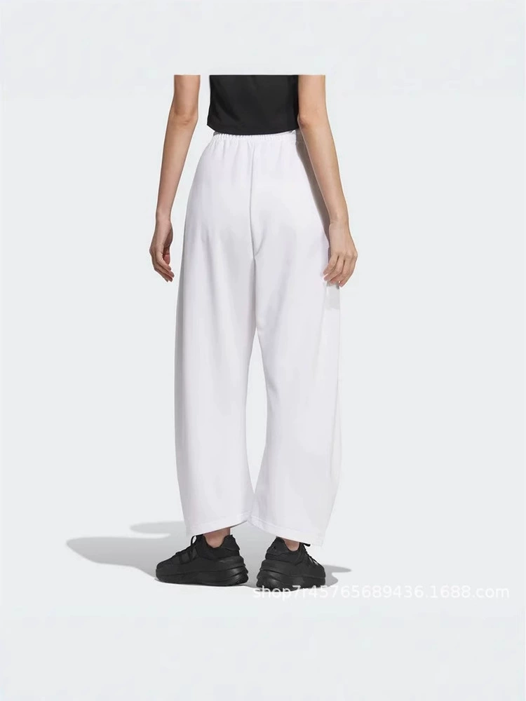 Модные спортивные осенние брюки для отдыха, высокая талия, oversize