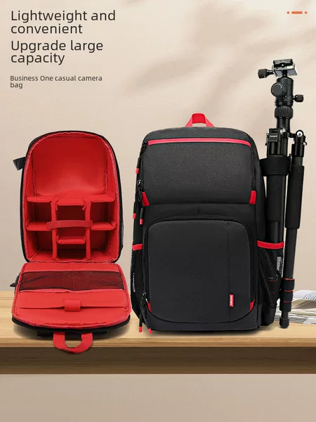2022 new multi-functional large-capacity camera bag waterproof wear-resistant shoulder camera bag [detachable second change backpack