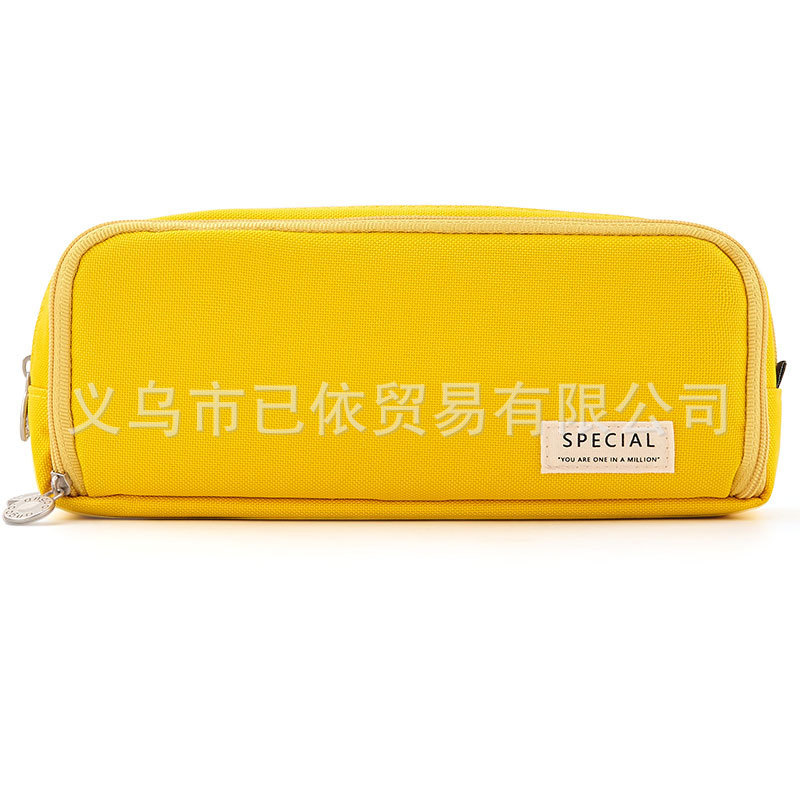 Bolsa de bolígrafo de gran capacidad para estudiantes de primaria simple serie de macarón bolsas de bolígrafo de separación multicapa multifuncional caja de papelería de alto valor facial