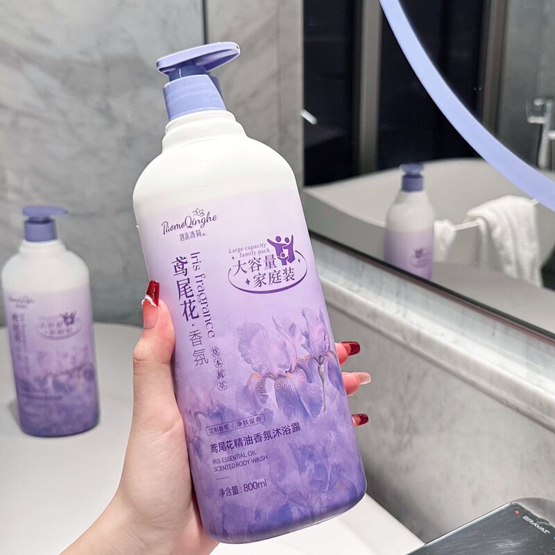 卸売および小売シャワージェル大容量パープルロータスチャームスキンシャワージェルロータス1Lロングラスティングフレグランスシャワージェル|undefined