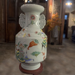 大清康熙年制五彩人物故事花瓶仿古摆件古玩古董家居中式摆件