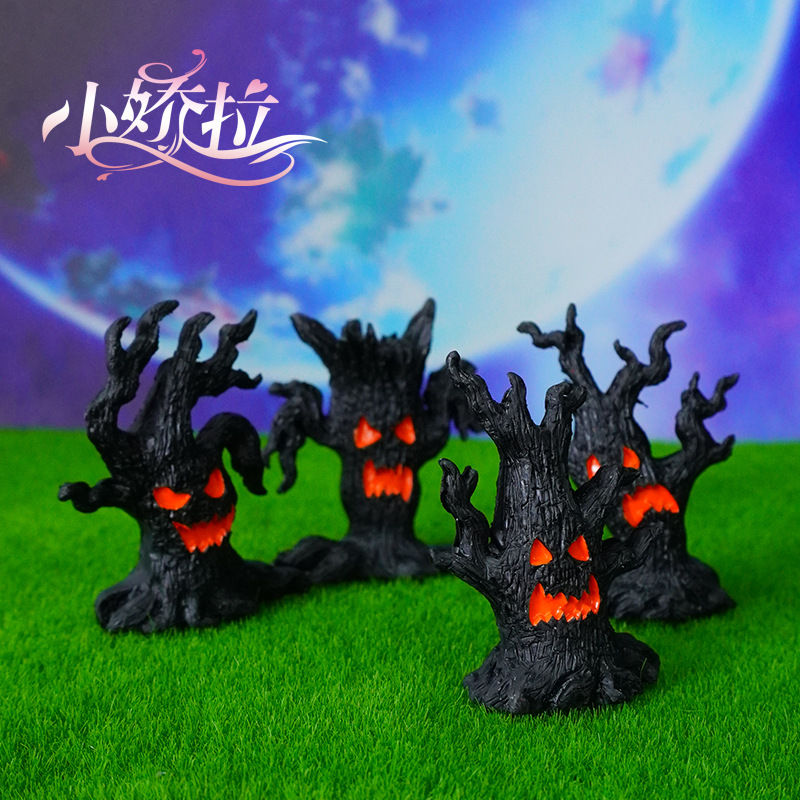 Nueva red de comercio exterior transfronterizo micro paisaje árbol de hadas árbol mágico decoración de escena de Halloween accesorios de decoración árbol demonio