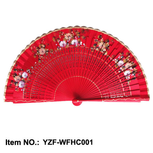 En stock fácil apertura y cierre de ventilador de madera ventilador de baile cheongsam ventilador de rendimiento de doble cara ventilador de madera pintado a mano español lote mixto no es opcional