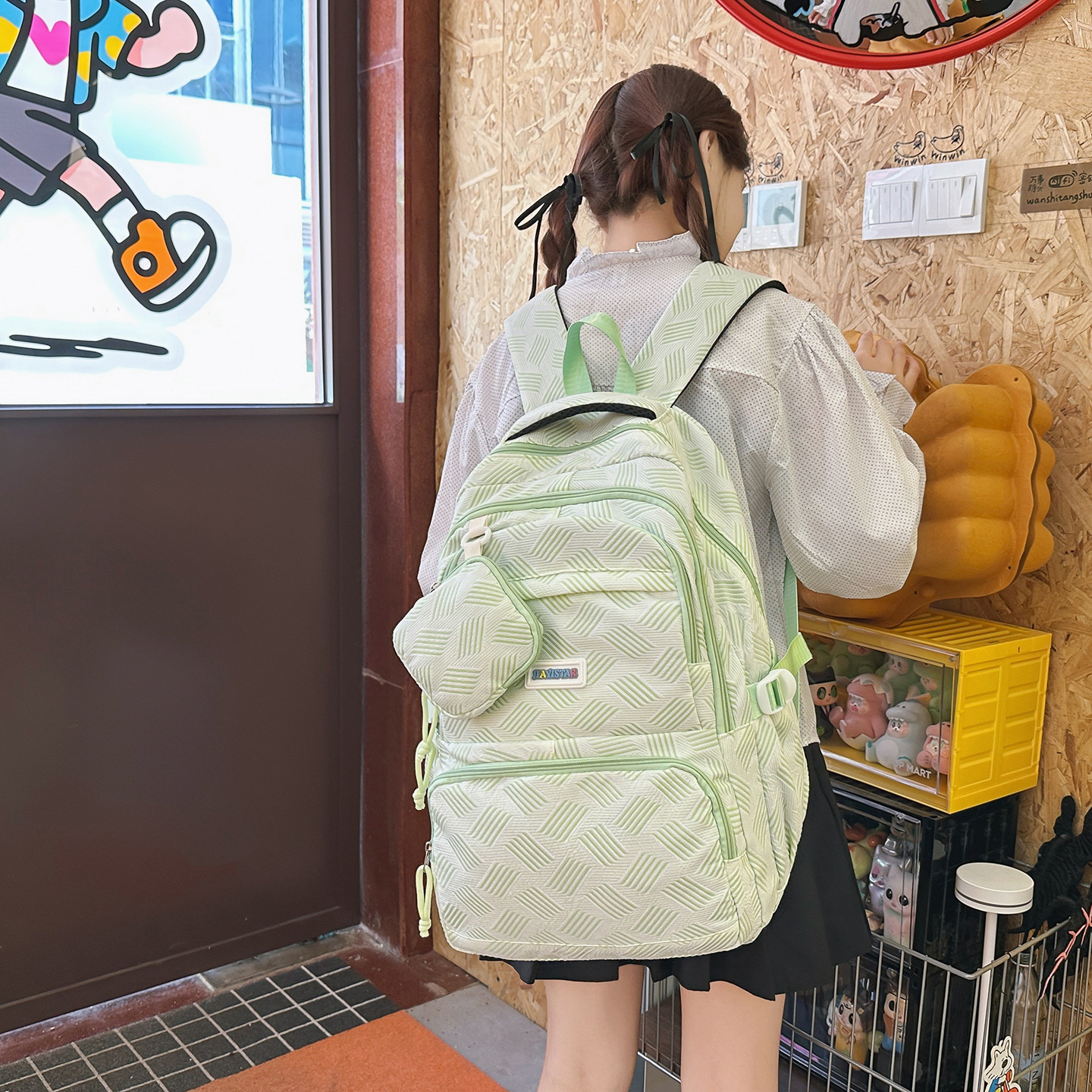 Mochila ligera de gran capacidad JIAYISTAR nueva moda mochila casual simple, alta belleza, mochila universal
