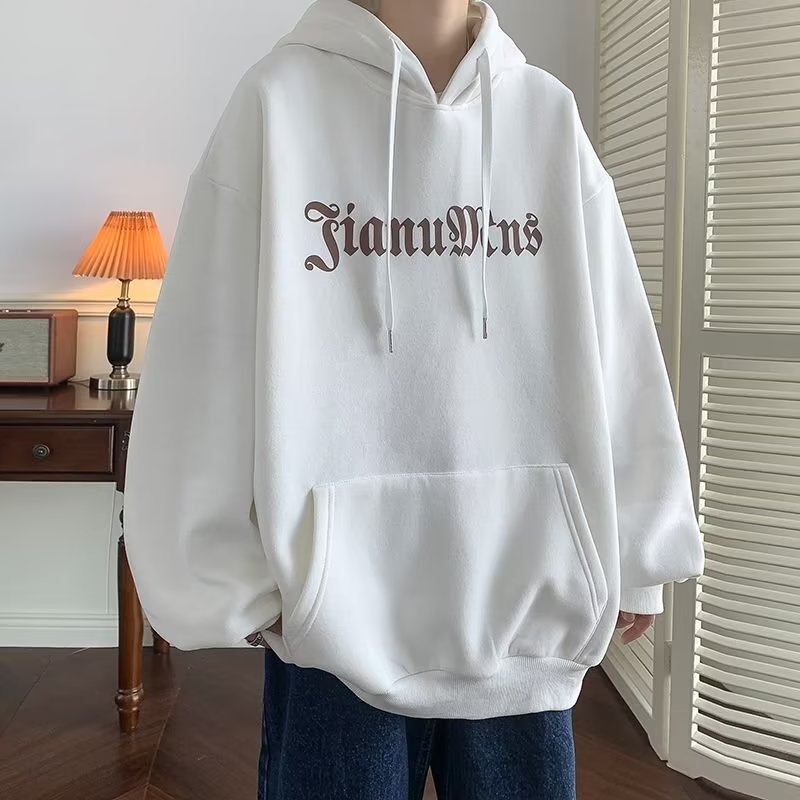 Americano retro suéter de los hombres primavera y otoño hiphop marca de moda ins suelta más tamaño vintage pareja chaqueta con capucha