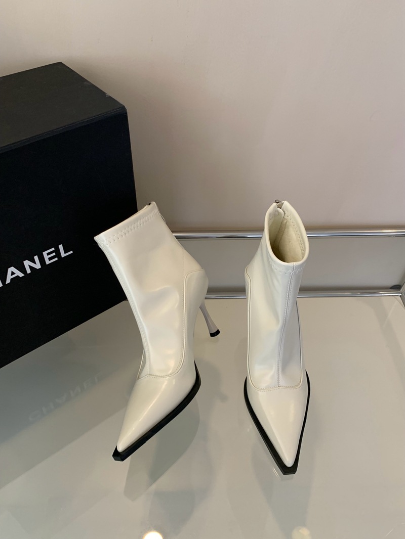 화이트 플러스 벨벳 힐 높이 7cm