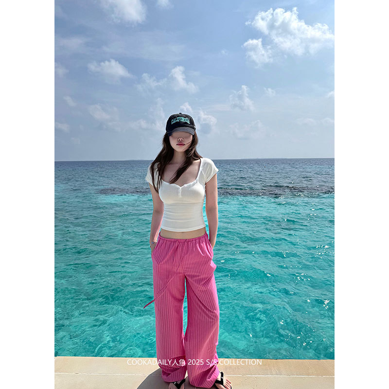 베리 컬러 팬츠