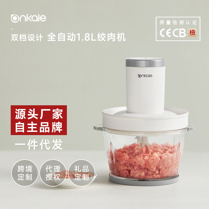 Ankale Meat Grinder for Home Use, Fully Automatic Electric Small Blender for Chopping Meat and Mixing Baby Food