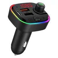 Заводская прямая красочная атмосферная лампа Автомобильный MP3-плеер Bluetooth-приемник Многофункциональный qc3.0 Автомобильная Быстрая зарядка