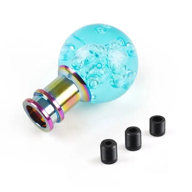 Cross-Border Car Modification Acrylic Crystal Bubble Gear Shift Knob Round Transparent Manual Gear Shift Handle Cover
