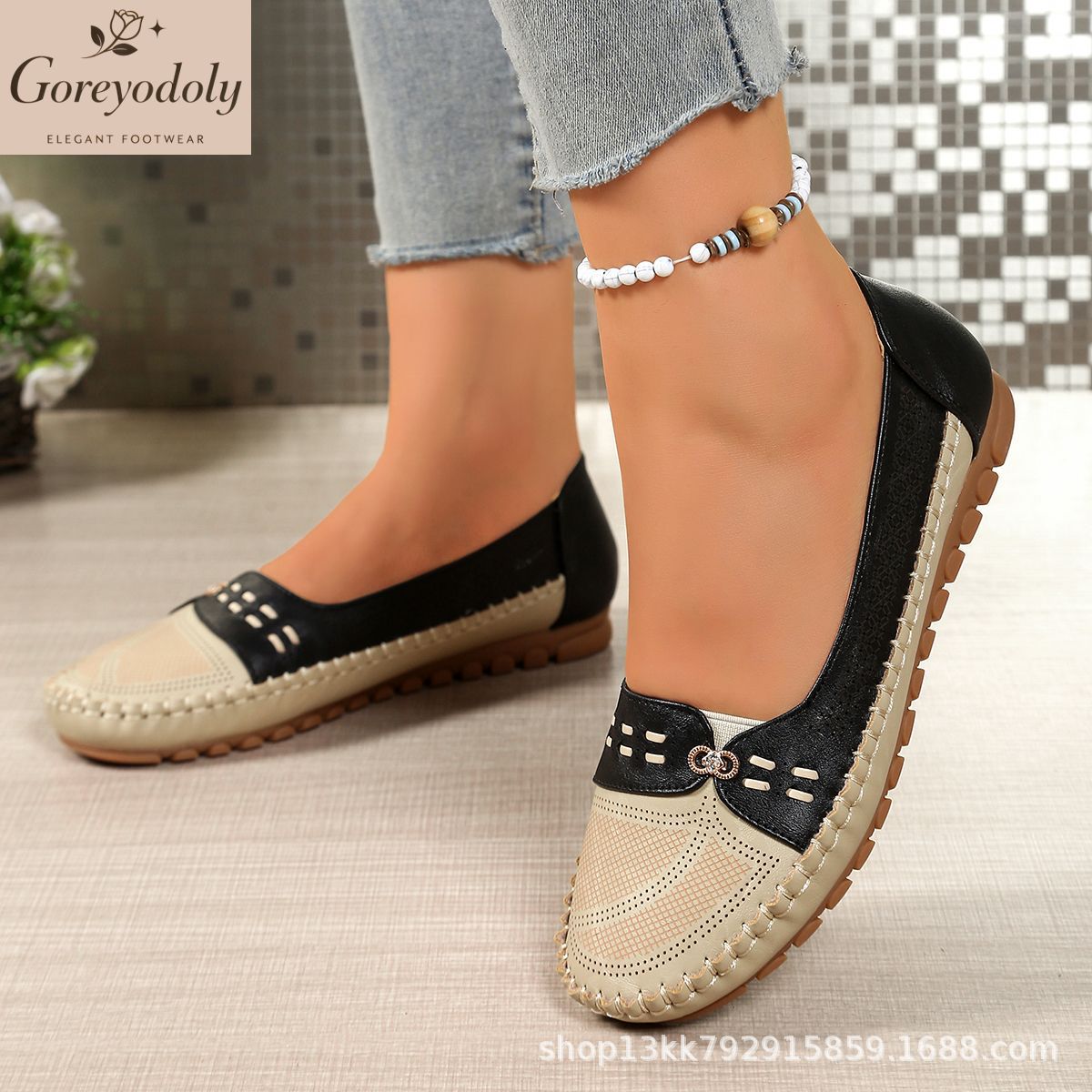 New Large-Size Popular Foreign Trade Hot-Selling Women's Flat Loafers Casual Shoes Slip-On Styles Supplied by Cross-Border E-Commerce