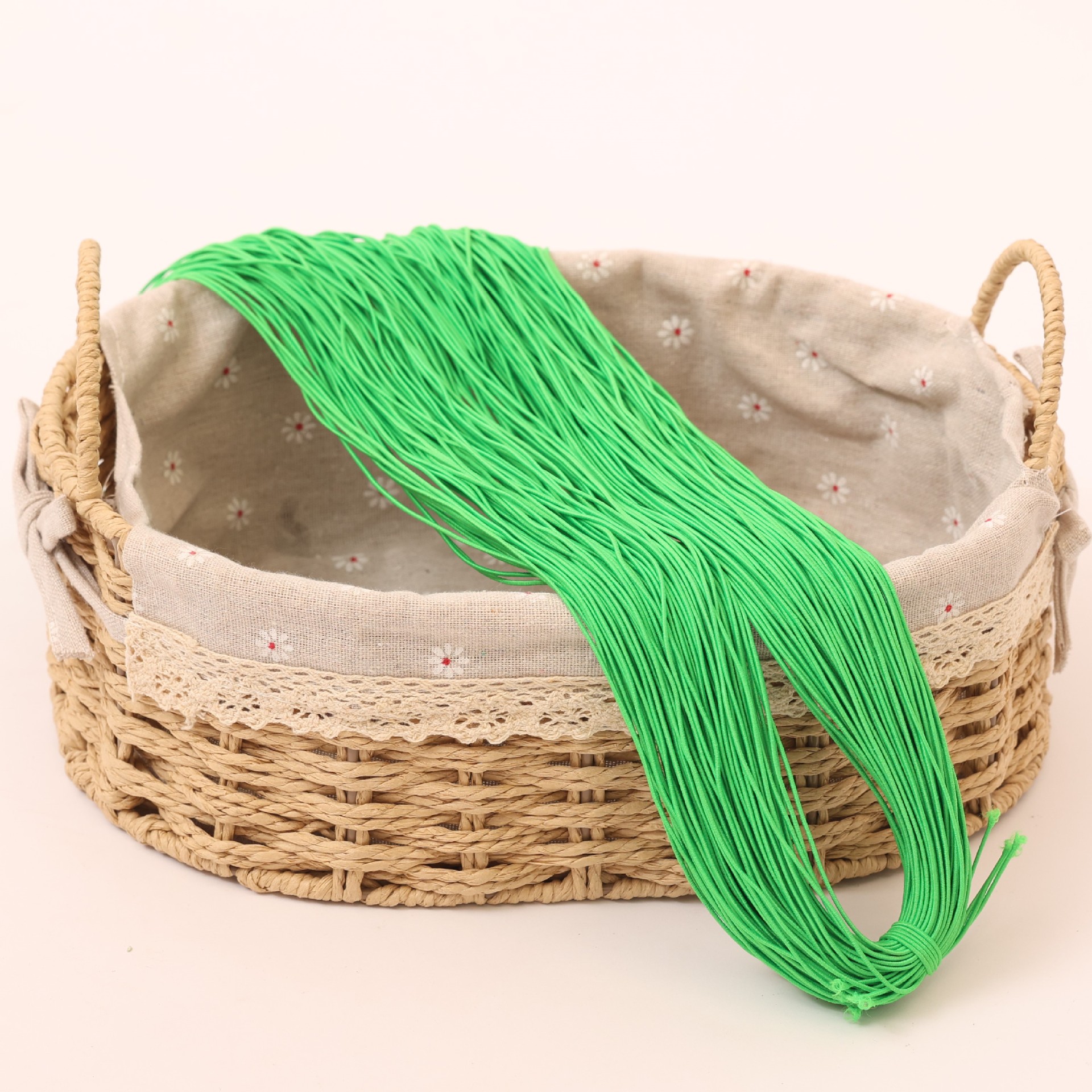 Cintas elásticas redondas al por mayor de 0.6-19mm cuerdas elásticas de color ropa como tendones de látex núcleo de cuerda elástica de alta elasticidad perlas