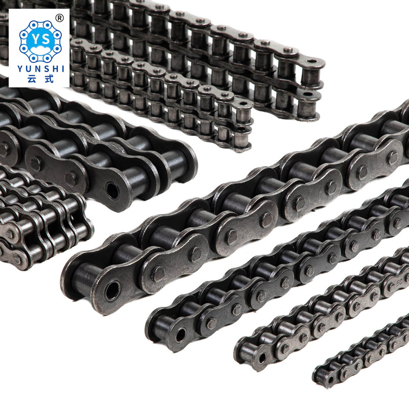 原厂直销麻袋包装输送链条 双排滚子链  5分  6分  1寸工业链条