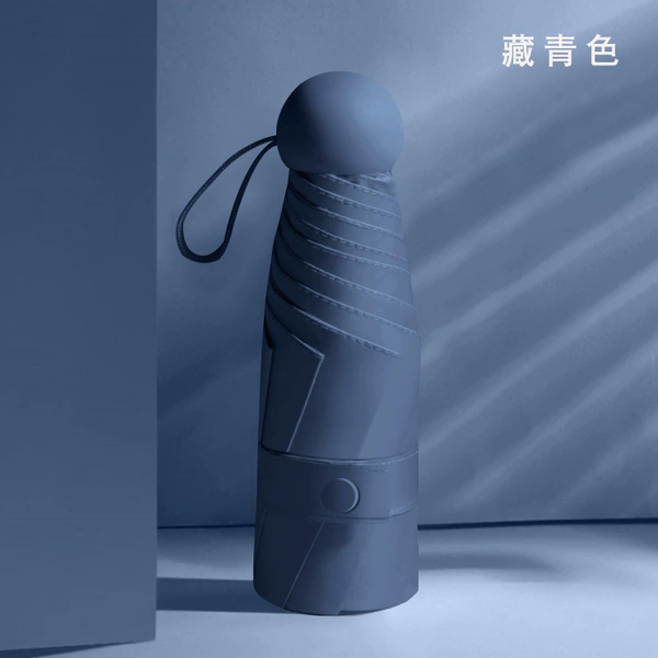 6 Bone Capsule Umbrella-Tibetan Blue