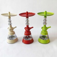 跨境爆款阿拉伯水烟全套铝合金烟具多色水烟壶hookah亚克力水烟壶