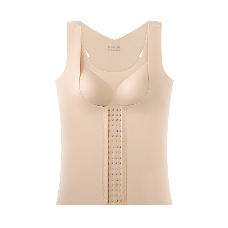 Versión extendida mejorada 4-fila 18-botón corsé cintura contracción vientre que forma la ropa reforzada pecho cintura adelgazamiento corsé sin anillo de acero