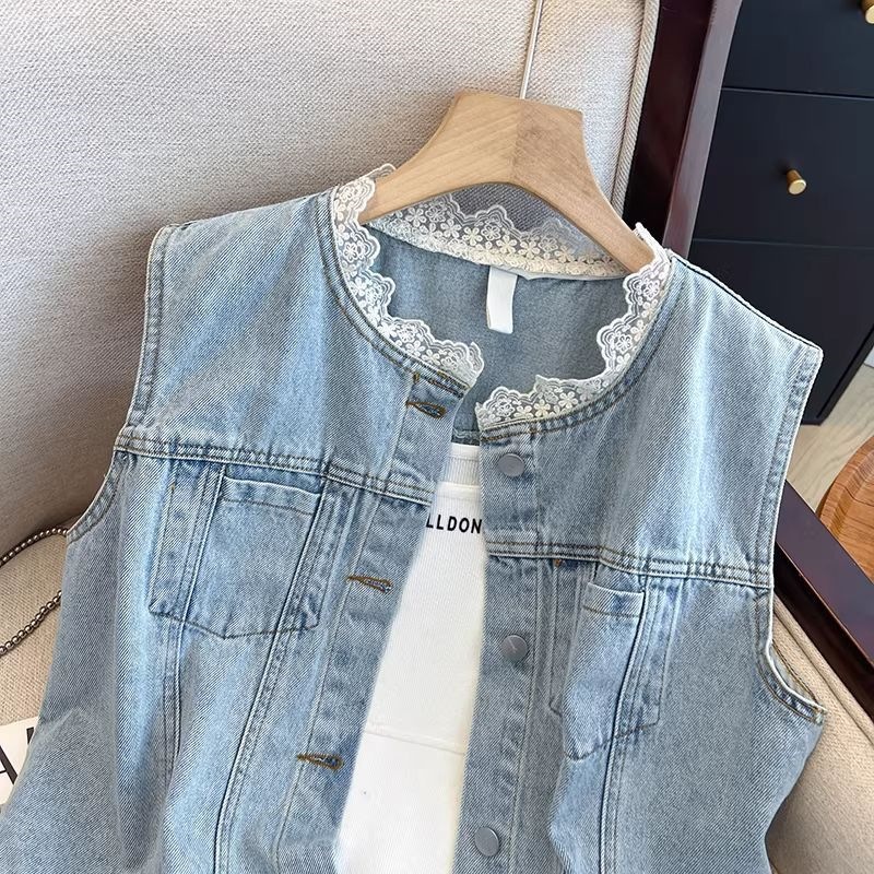 2026 nuevo chaqueta de hombro suelta y versátil de hombre pequeño sin mangas chaqueta de hombro image 5