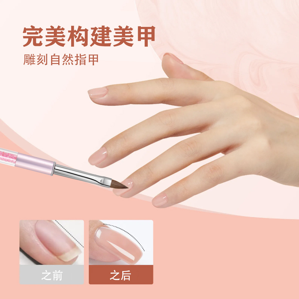 Lápiz de tallado de cristal de nylon cabello rosa acrílico tubo de perforación cubierta de metal adecuado para tallado dibujos animados lápiz de cristal