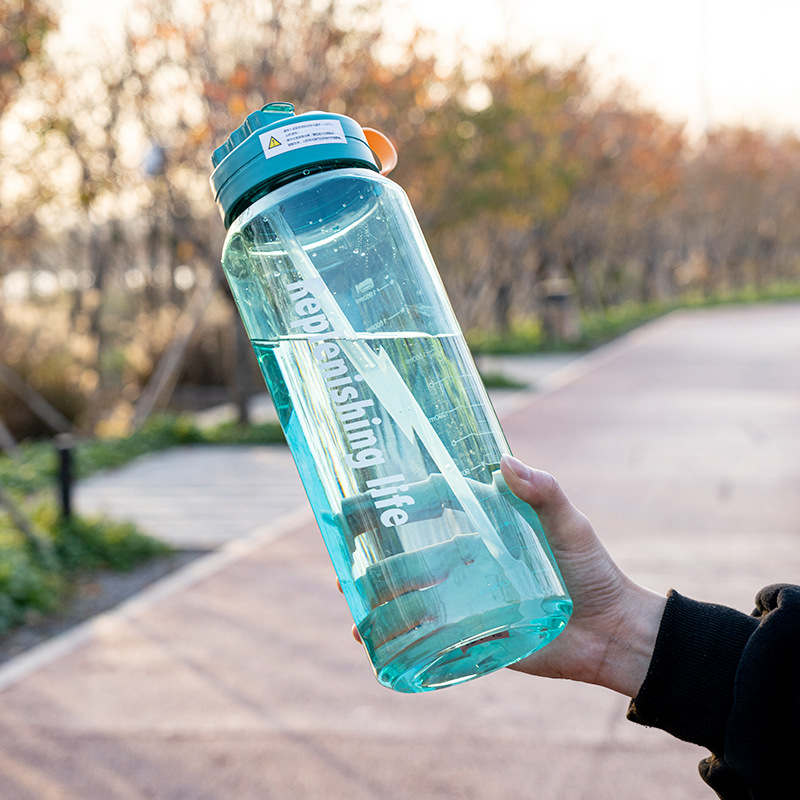 Taza nojia montaña mar jing influencer ton ton cubo de gran capacidad de retención de calor y mantener frío deportes kettle para hombres fitness portátil botella de agua de plástico 2500ml taza de calabaza resistente a altas temperaturas 2014-493 - 7