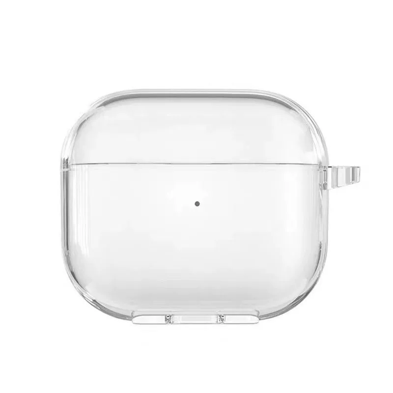 Подходит для защитного чехла Apple, чехла для наушников Bluetooth, AirPods 1-го, 4-го, 2-го поколений, Pro 3-го поколения, ультратонкий, прозрачный, с отверстием для подвешивания.