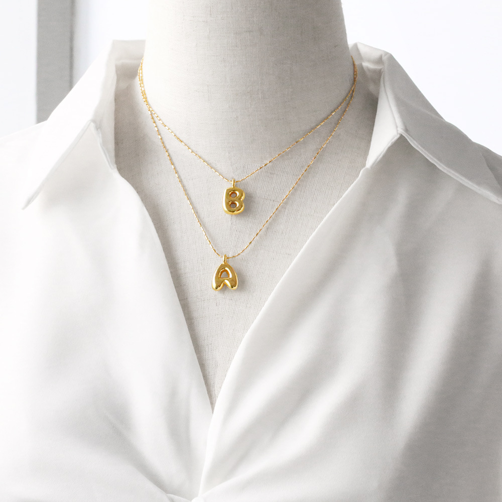 10g Weight Gold Plated Plating Material Pendant Necklace Classification 1 Piece Quantity Daily, Street Occasion Copper Material Letter Pattern Unisex Gender Simple Style Style Copper Gold Plated Simple Style Letter Pendant Necklace 29