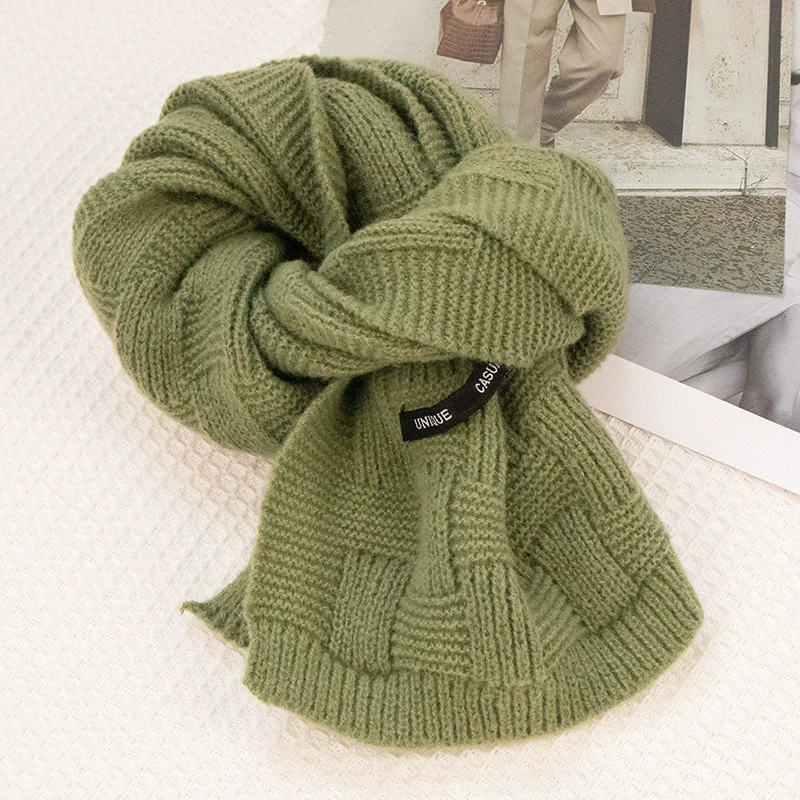 Длинный knitted шарф, универсальный демисезон, городской стиль, простой элегантный дизайн (много цветов)