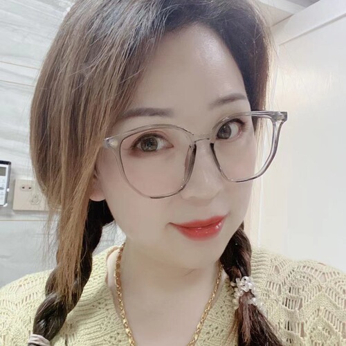 New anti-blue light glasses frame, stylish polygonal TR90 plug-in leg glasses, unisex finished nearsighted glasses