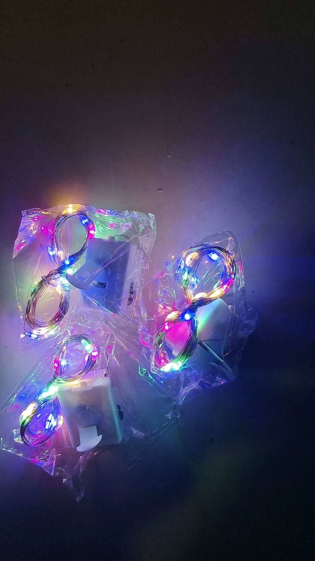 LED copper wire string lights, battery-powered (LR44/2032), waterproof, multi-length & color modes