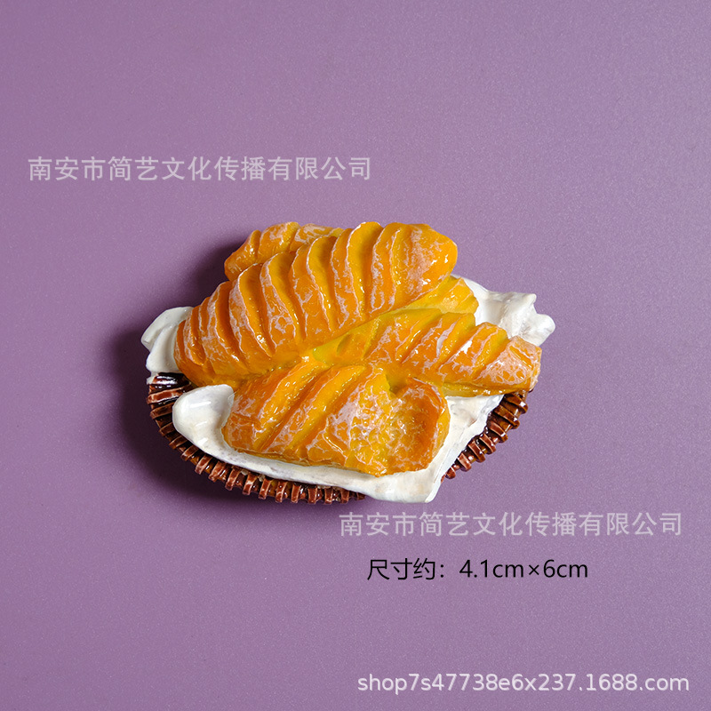 Realistic commemorative fridge magnet, 3D, bread, toast