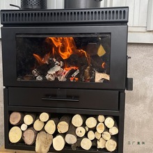 壁炉真火燃木壁炉木柴柴火家用取暖客厅农村民宿壁挂炉装饰取暖炉