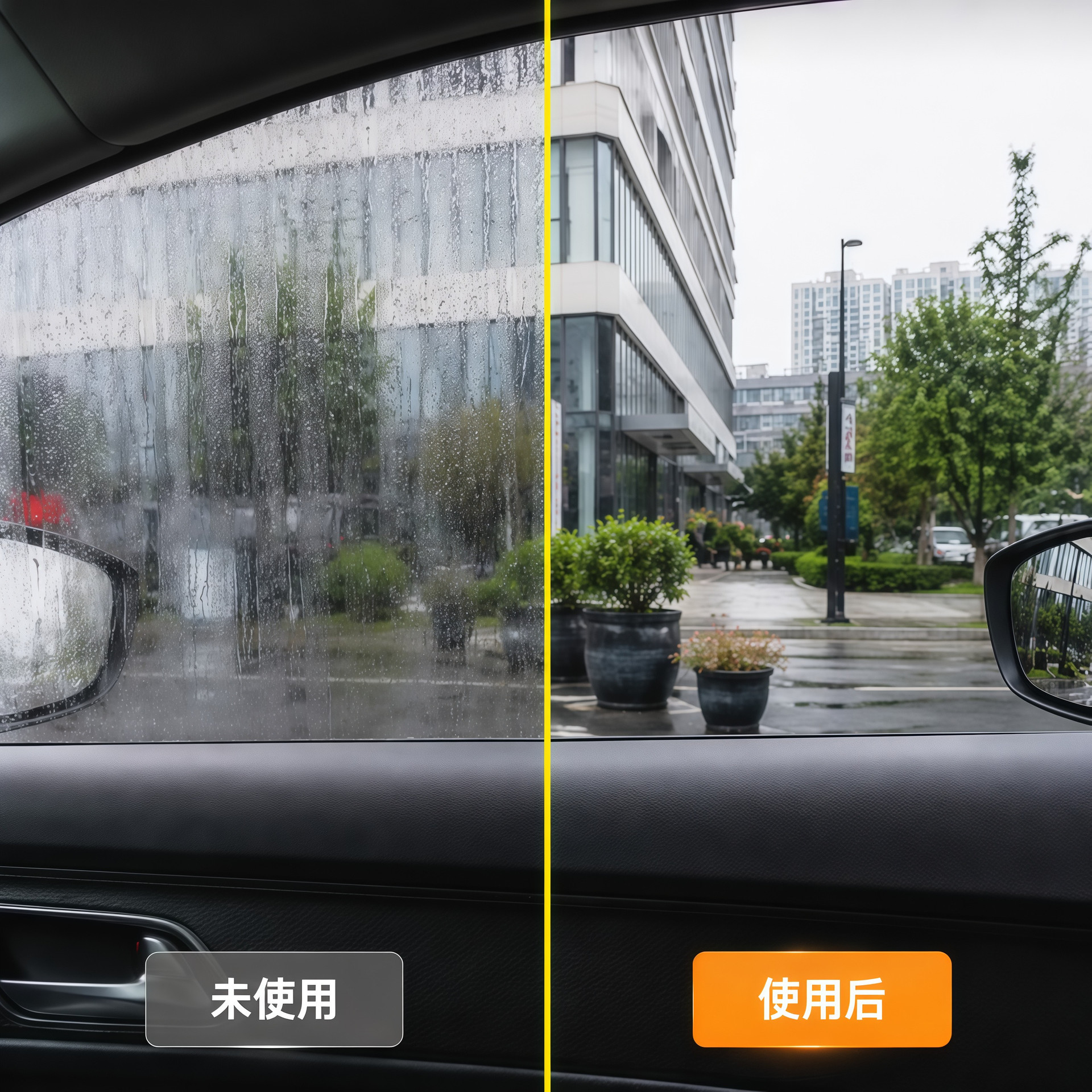 Rearview mirror anti-rain spray, rainproof film for rainy days, waterproof and water-repellent car glass anti-fog agent