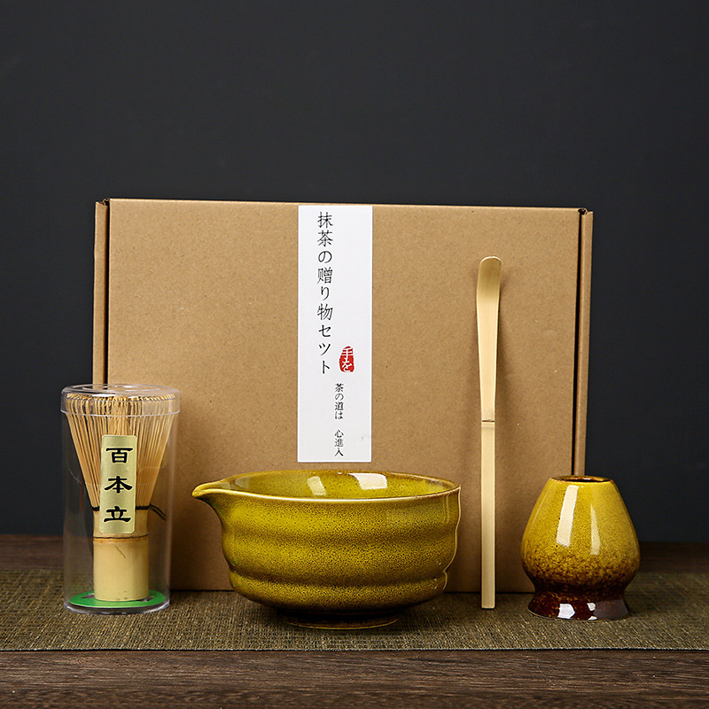 Japonés Matcha tazón Matcha túnica canción té herramientas de pedido taza de té de cerámica taza de té mezclador Matcha cepillo taza de té