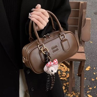 Maillard Handbag Women's New Fashion Boston Pillow Bag Niche High-End Min Single Shoulder Crossbody Bag