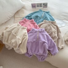 ins韩版秋冬款婴童摇粒绒运动套装婴儿加厚加绒套装外穿两件套装