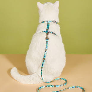 Factory direct cat anti-break free, convenient and comfortable walking rope I-shaped adjustable walking rope