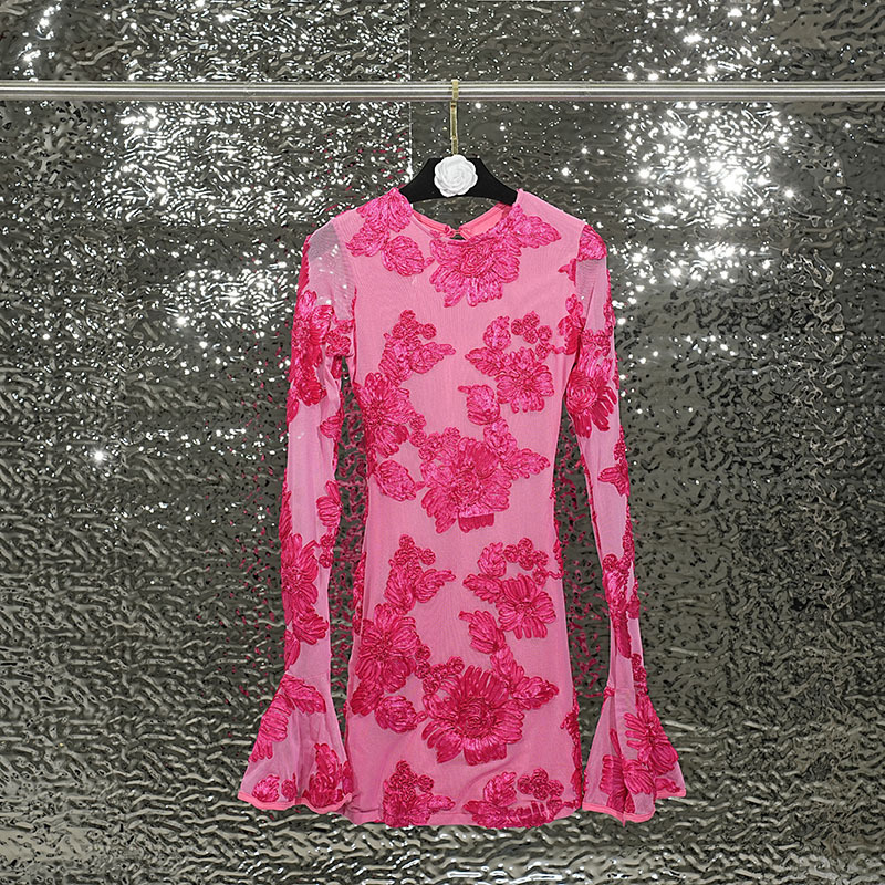 Unique Backless Bell-Sleeve Dress for Women, New Autumn Embroidered Floral Sexy Slim-Fit Bodycon Mini Dress for Hot Girls Unique Backless Bell-Sleeve Dress for Women, New Autumn Embroidered Floral Sexy Slim-Fit Bodycon Mini Dress for Hot Girls