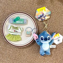 本物のステッチぬいぐるみペンダントベビー服セットリロとスティッチバッグペンダントキーホルダー