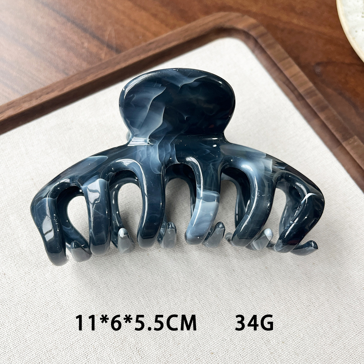 Clip de calabaza de plástico grande para cabello de mujer, clip de cabello de tiburón, joyas para cabello