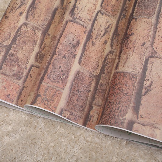 淘宝热卖砖头卧室客厅电视背景装饰壁纸墙贴现代加厚PVC自粘墙纸